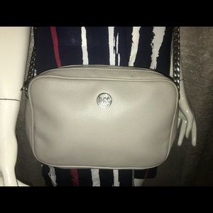 Michael Kors Leather Crossbody (Grey)